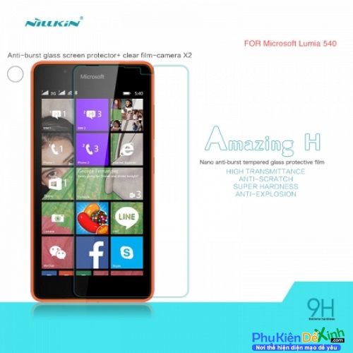 Miếng Dán Kính Cường Lực Microsoft Lumia 540 Hiệu Nillkin 9H