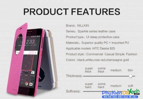 Bao Da HTC Desire 825 Hiệu Nillkin Sparkle