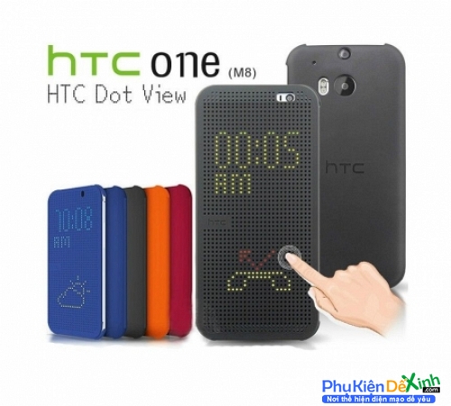 BAO DA HTC M8 DOT VIEW FLIP SMART CASE COVER