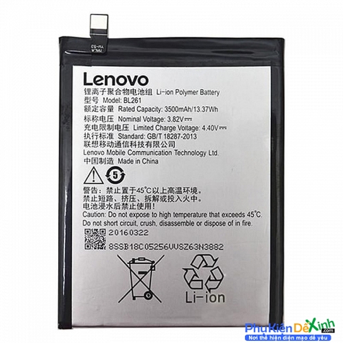 Pin Lenovo K5 Note BL 261 Chính Hãng Lấy Liền