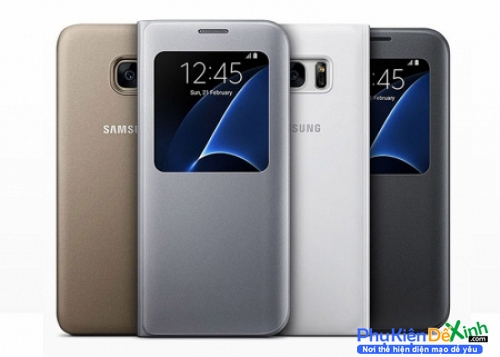 Bao Da Samsung Galaxy S7 Edge Sview Cover Chính Hãng