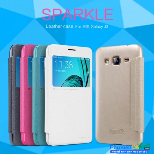 Bao Da Samsung Galaxy J3 Hiệu Nillkin Sparkle