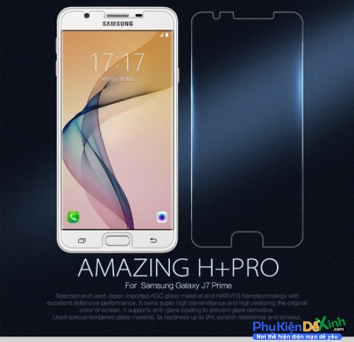 Miếng Dán Kính Cường Lực Samsung Galaxy J5 Prime Hiệu Nillkin 9H+ Pro