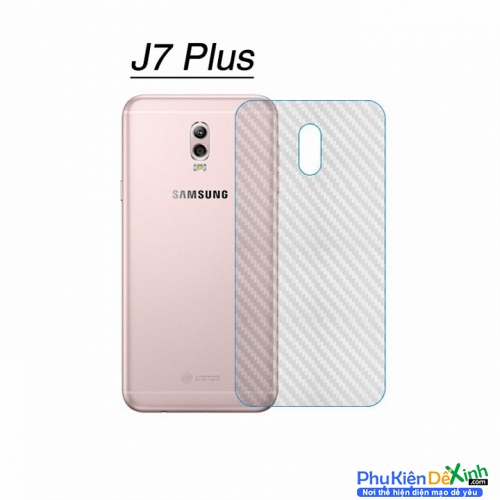 Miếng Dán Mặt Sau Vân Carbon Samsung Galaxy J7 Plus Giá Rẻ