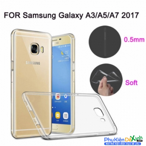 Ốp Lưng Samsung Galaxy A3 2017 Dẻo Trong Suốt Giá Rẻ