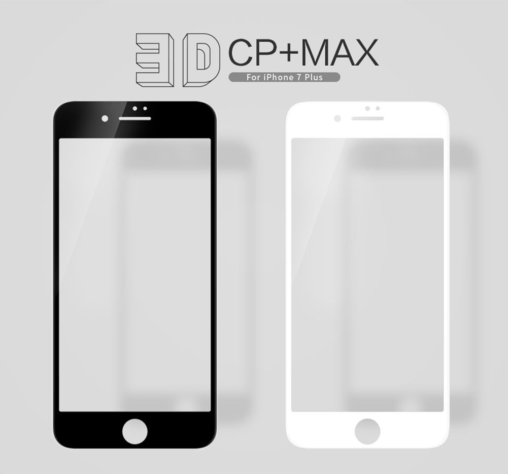 Miếng Dán Kính Cường Lực Full iPhone 7 Hiệu Nillkin 3D CP+ Max có khả năng chống dầu, hạn chế bám vân tay cảm giác lướt cũng nhẹ nhàng hơn, khả năng chống va đạp và trầy xước