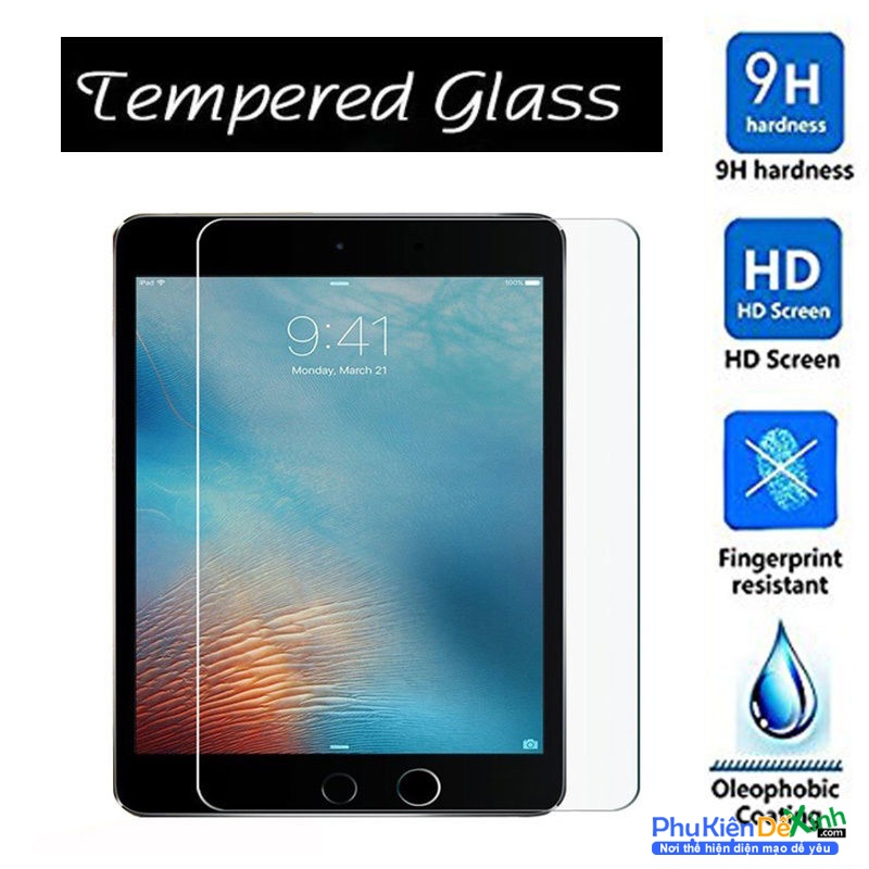 Miếng Dán Kính Cường Lực iPad Pro 10.5 2017 Hiệu Glass có khả năng chống dầu, hạn chế bám vân tay có khả nằn chịu lực trong quá trình sử dụng