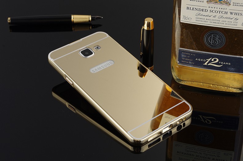 Ốp Viền nhôm mặt gương cho Samsung Galaxy A5 2016 là một sản phẩm có thiết kế vô cùng lịch lãm, sang trọng, Ốp Viền Samsung Galaxy A5 2016 gồm có 2 phần tách rời, bao gồm ốp viền nhôm nguyên khối chắc chắn và 1 tấm lưng sapia tráng gương.