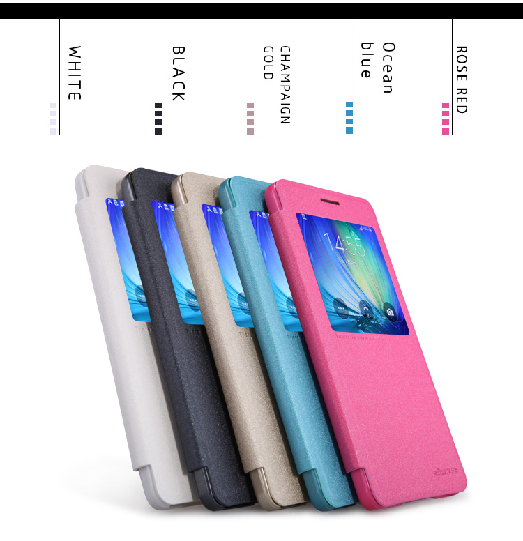Bao Da Samsung Galaxy C5 Hiệu Nillkin Sparkle được sản xuất dành riêng cho điện thoại được làm từ PU cao cấp kết hợp với một loại da công nghiệp nhập khẩu. Bao Da Samsung Galaxy J7 Hiệu Nillkin Sparkle thiết kế bề mặt nhám. Mặt sau 