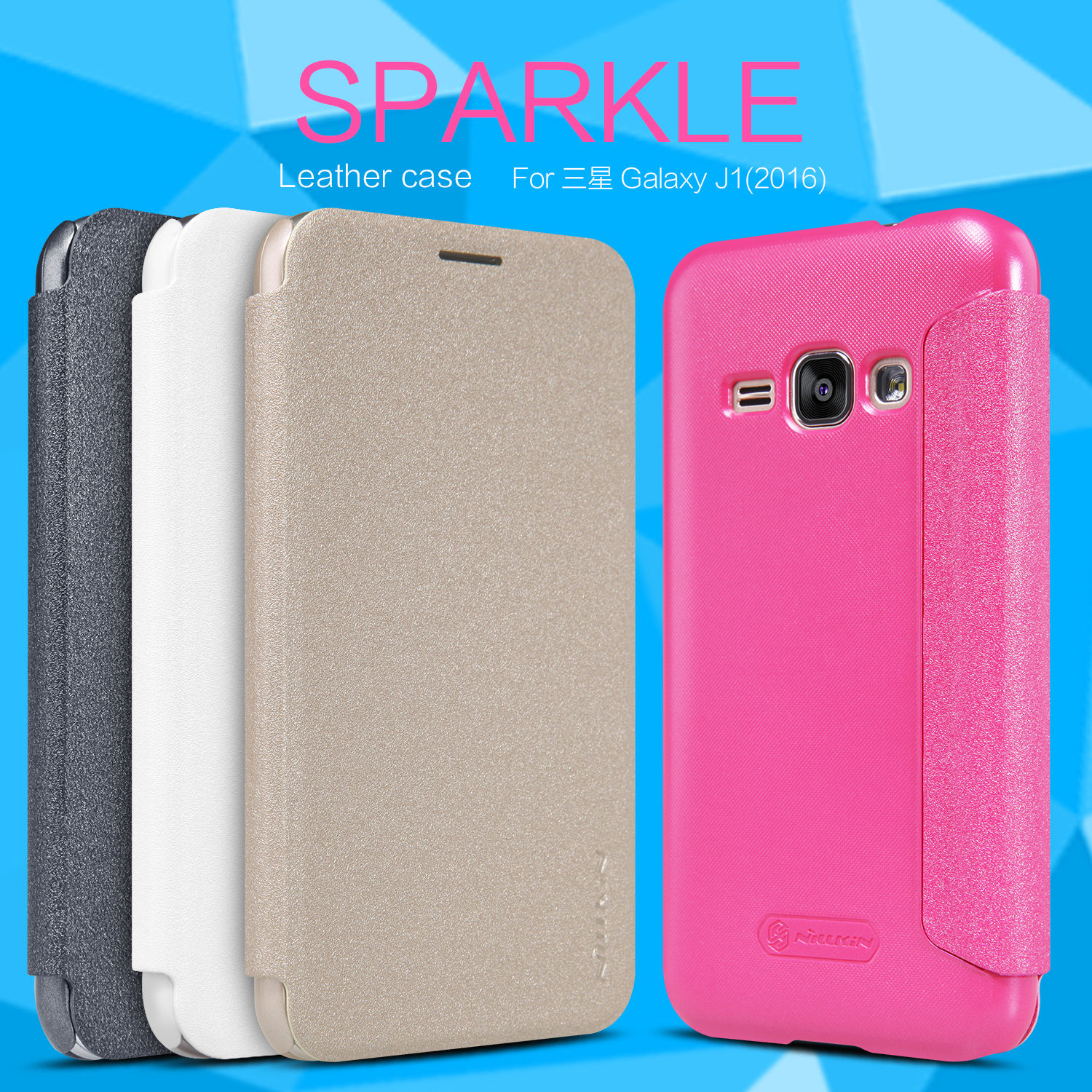 Bao Da Samsung Galaxy J1 2016 Nillkin Sparkle chính hãng Nillkin làm bằng chất liệu da và nhựa cao cấp bảo vệ tốt chống trầy xước va đập