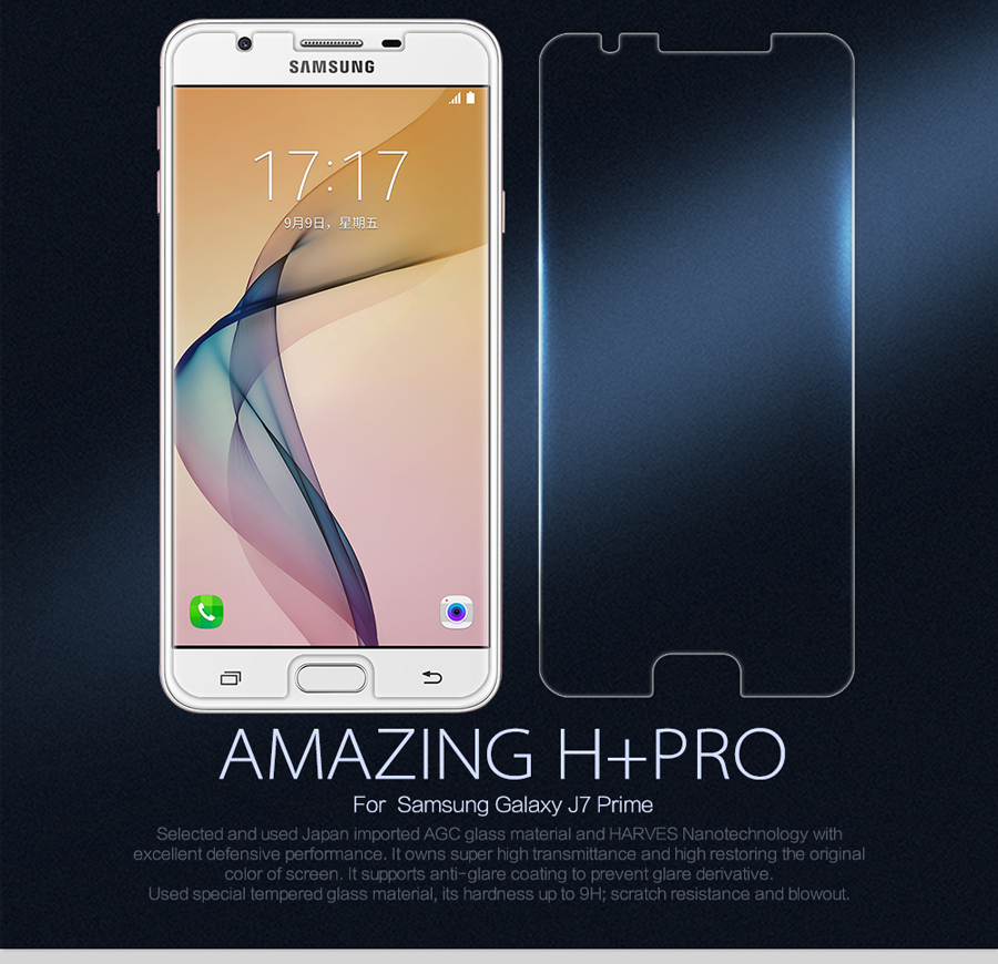 Miếng Dán Kính Cường Lực Samsung Galaxy J5 Prime Hiệu Nillkin 9H+ Pro là sản phẩm mới nhất của hãng,chỉ 0.2mm giúp kính cường lực trong suốt hơn, mỏng hơn và an toàn hơn