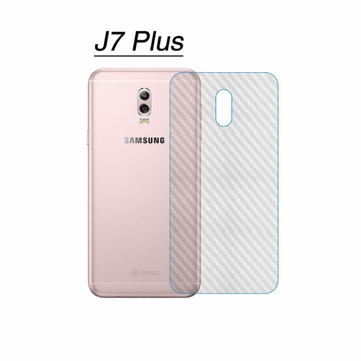 Miếng Dán Mặt Sau Vân Carbon Samsung Galaxy J7 Plus Giá Rẻ chất liệu vân dạng carbon rất độc đáo và sang trọng khả năng dính rất tốt, khó trầy xước ,không bám bụi cầm tay rất thoải mái