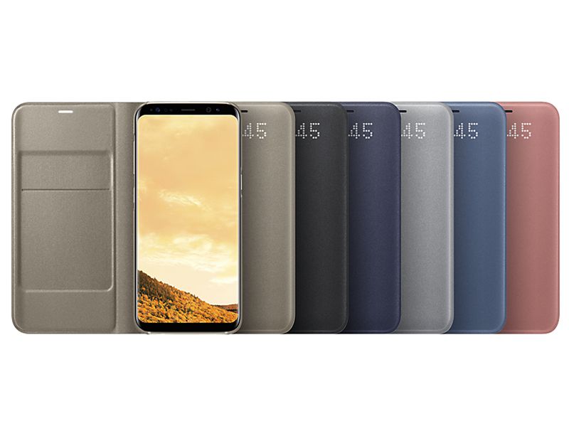 Bao Da Samsung Galaxy S8 Plus Led View Cover Chính Hãng được làm từ chất liệu da công nghiệp cao cấp, toàn bộ mặt trước và mặt sau đều là da đóng tắt và nhận cuộc gọi trực tiếp trên bề mặt bao da