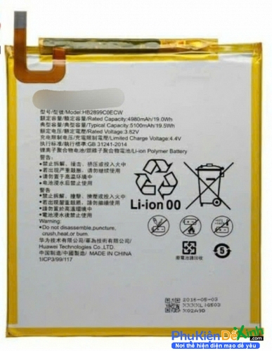 Pin HW MediaPad T5 HB2899C0ECW Thay Lấy Liền