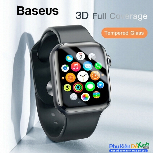 Miếng Dán Màn Hình Full Màn 3D Apple Watch 44mm Hiệu Baseus