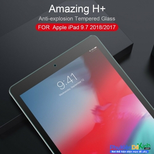 Miếng Dán Kính Cường Lực iPad 9.7 2018 Hiệu Nillkin 9H+ Pro