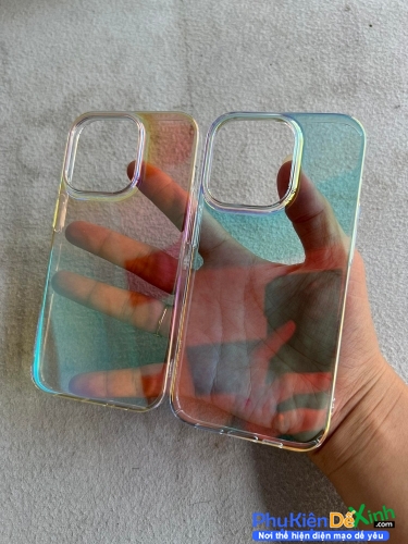 Ốp Lưng iPhone 14 Pro Cứng Trong Suốt  Đổi Màu Hiệu Memumi