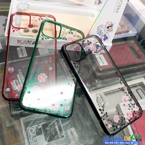 Sale Sale Ốp Lưng iPhone 11 Pro Max Hiệu Kavaro Đính Đá Hoa Văn Cao Cấp