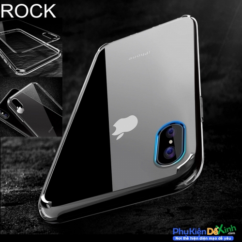 Ốp Lưng iPhone XS Max Nhựa Cứng Trong Suốt Hiệu Rock