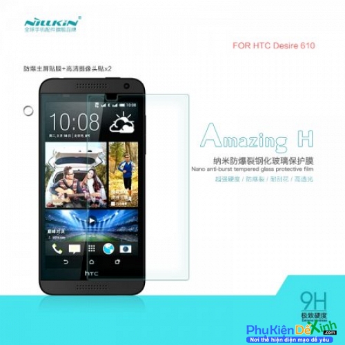 Dán Cường Lực 9H cho HTC Desire 610 Hiệu Nillkin