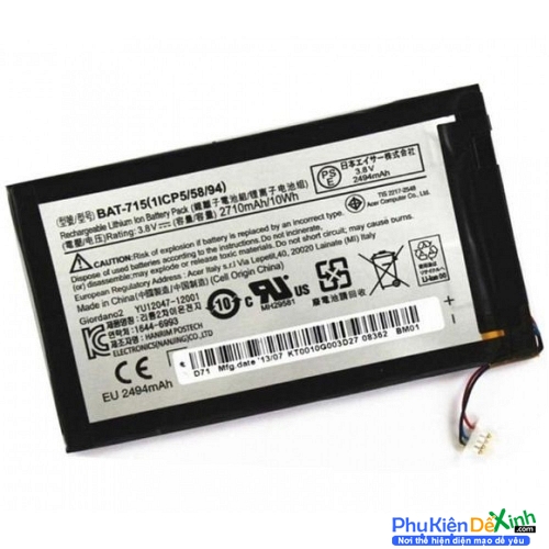  Pin Acer Iconia Tab B1-A71 Tablet BAT 715 Chính Hãng Lấy Liền