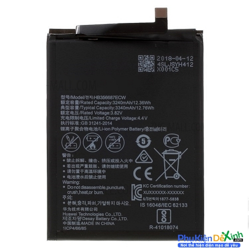 Pin HW Honor 7X HB356687ECW Thay Lấy Liền