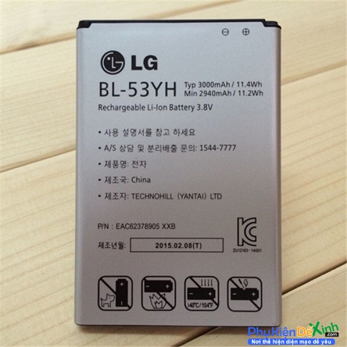 Pin LG G3 Stylus 3000mAh Original Battery Chính Hãng