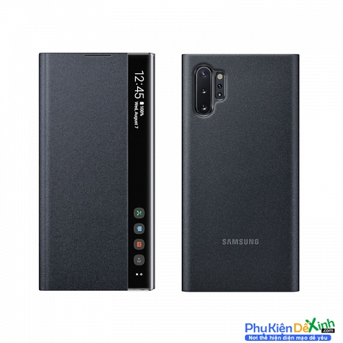 Bao Da Samsung Galaxy Note 10 Plus Clear View Chính Hãng
