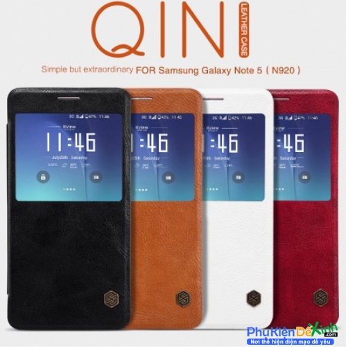 Bao Da Samsung Galaxy Note 5 Hiệu Nillkin Qin