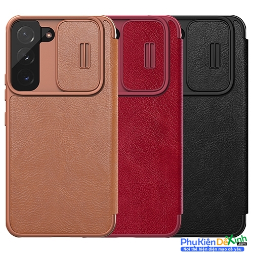 Bao Da Samsung Galaxy S22 Plus Hiệu Nillkin Qin Pro Leather Case