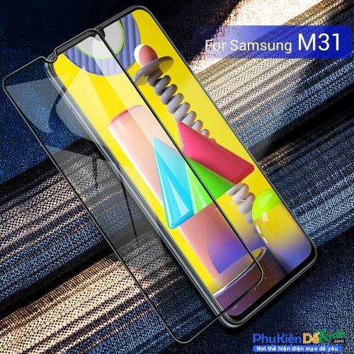 Miếng Dán Kính Cường Lực Full Màn Samsung Galaxy M31 Glass 