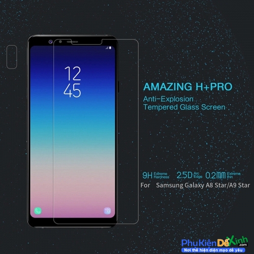 Miếng Dán Kính Cường Lực Samsung Galaxy A8 Star Hiệu Nillkin 9H+ Pro