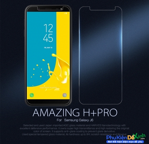 Miếng Dán Kính Cường Lực Samsung Galaxy J6 2018 Hiệu Nillkin 9H+ Pro