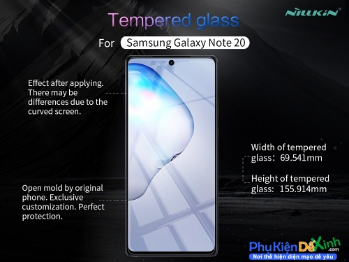 Miếng Kính Cường Lực Samsung Galaxy Note 20 Hiệu Nillkin 9H+ Pro