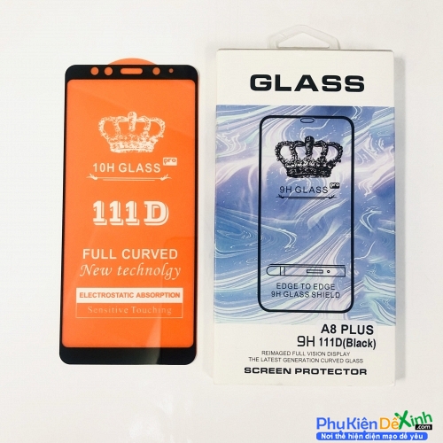 Miếng Kính Cường Lực Full Samsung Galaxy A8 Plus Hiệu Glass 