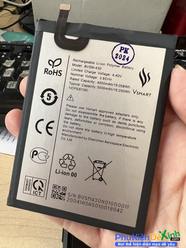 Pin Vsmart Live 4 BVSM-430 Dung Lượng 5000 mAh Chính Hãng