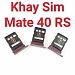 Khay Sim Khay Đựng Sim HW Mate 40 RS Porsche Design Zin New