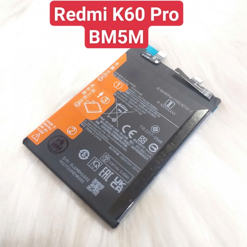 Pin Xiaomi Redmi K60 Pro BM5M Dung Lượng 5500 mAh  Zin New Thay Lấy Liền