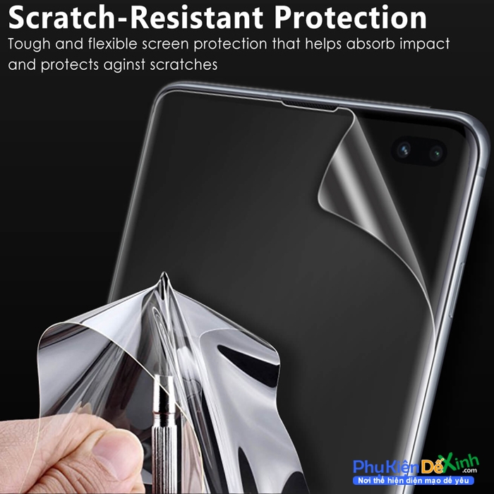 Miếng Dán Full Màn Hình Samsung Galaxy S10 Plus Hiệu Vmax sản phẩm được làm bằng chất liệu dẻo cao cấp có thể dán và phủ hết được bề mặt cong của màn hình điện thoại 