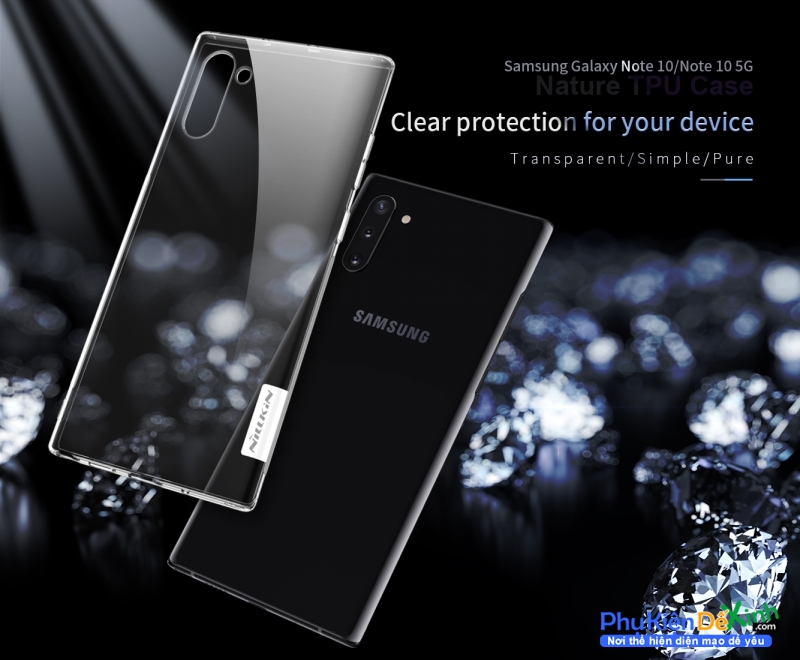 Ốp Lưng Samsung Galaxy Note 10 Dẻo Trong Suốt Hiệu Nillkin được sản xuất tại Hokong, là sản phẩm thương hiệu lớn củaNillkin.