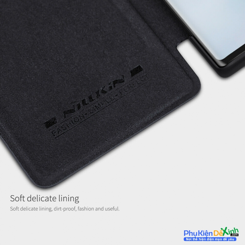 Bao Da Samsung Galaxy Note 10 Plus 5G Hiệu Nillkin Qin Chính Hãng được làm bằng da và nhựa cao cấp polycarbonate khá mỏng nhưng có độ bền cao, cực kỳ sang trọng khi gắn cho chiếc điện thoại của bạn.