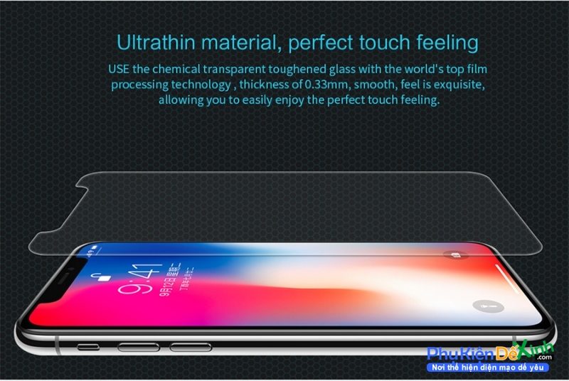 Miếng Kính Cường Lực iPhone 11 Pro Hiệu Nillkin 9H Chính Hãng có khả năng chống dầu, hạn chế bám vân tay, chịu lực tốt trong quá trình sử dụng