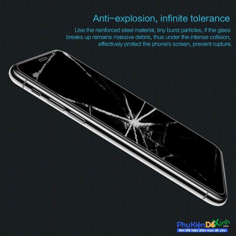 Miếng Kính Cường Lực iPhone 11 Pro Max Hiệu Nillkin 9H Chính Hãng có khả năng chống dầu, hạn chế bám vân tay, chịu lực tốt trong quá trình sử dụng