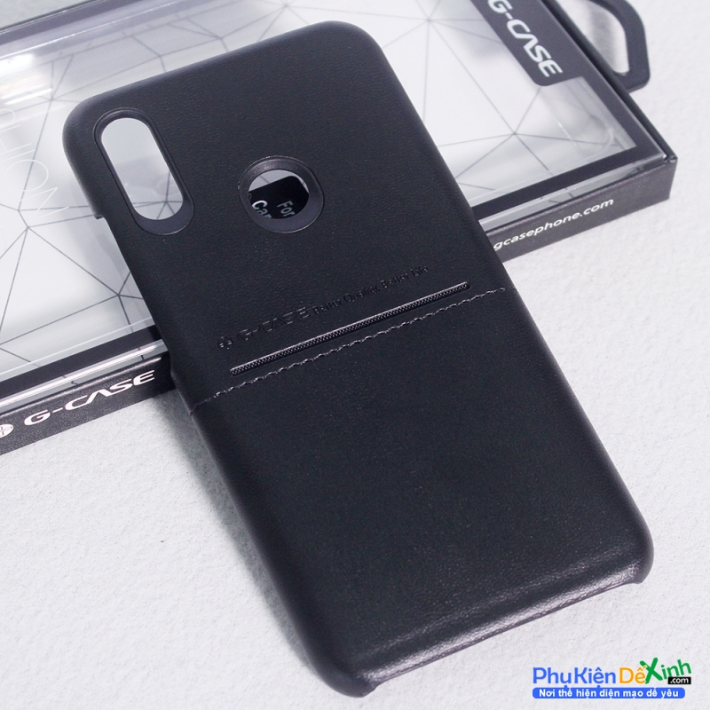 Ốp Lưng Xiaomi Redmi Note 7 Hiệu G-Case bằng chất liệu da công nghiệp một bên trơn và một bên đan ô nhỏ rất khóe ôm sát thân máy chống va đạp trầy xước.