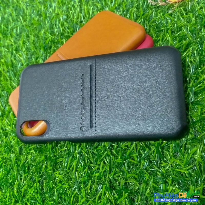 Ốp Lưng iPhone XR Hiệu G-Case bằng chất liệu da công nghiệp một bên trơn và một bên đan ô nhỏ rất khóe ôm sát thân máy chống va đạp trầy xước.