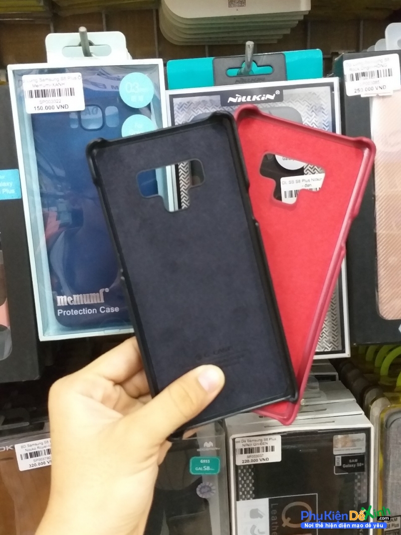 Ốp Lưng Samsung Galaxy Note 9 Hiệu G-Case bằng chất liệu da công nghiệp một bên trơn và một bên đan ô nhỏ rất khóe ôm sát thân máy chống va đạp trầy xước.