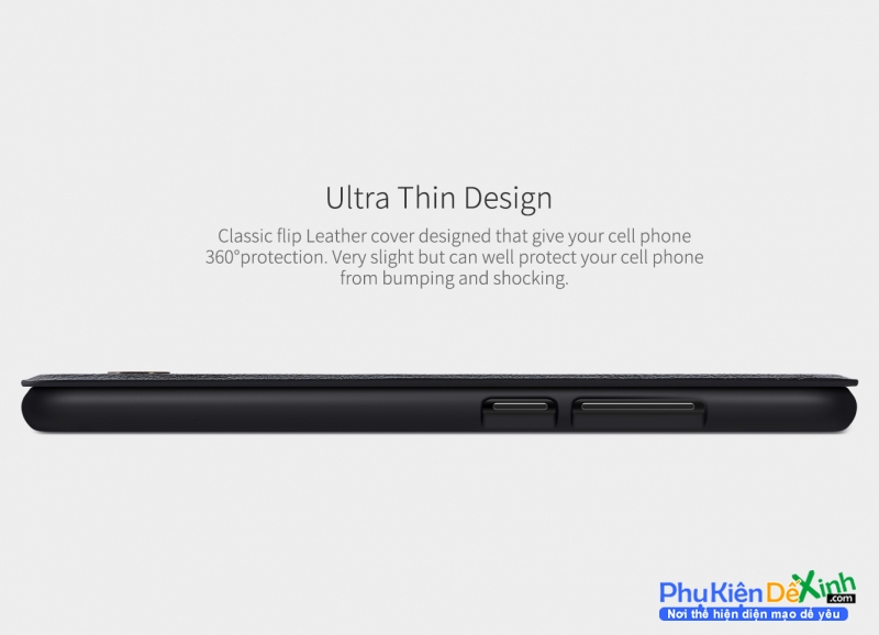 Bao Da Xiaomi Redmi Note 7 Pro Hiệu Nillkin Qin Chính Hãng được làm bằng da và nhựa cao cấp polycarbonate khá mỏng nhưng có độ bền cao, cực kỳ sang trọng
