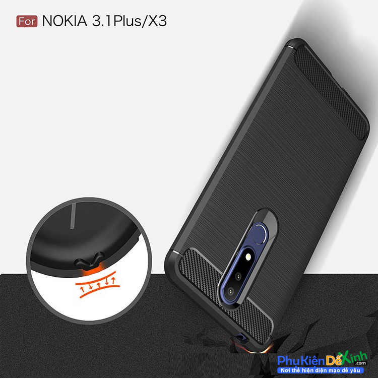 Ốp Lưng Nokia 3.1 Plus Chống Sốc Hiệu Likgus Giá Rẻ được làm bằng chất liệu TPU mềm giúp bạn bảo vệ toàn diện mọi góc cạnh của máy rất tốt lớp nhựa này khá mỏng bên ngoài kết hợp thêm bên trên và dưới dạng carbon ...