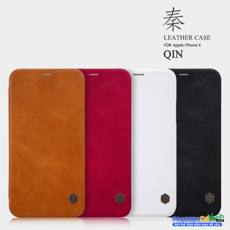 Bao Da iPhone X Hiệu Nillkin Qin Chính Hãng được làm bằng da và nhựa cao cấp polycarbonate khá mỏng nhưng có độ bền cao, cực kỳ sang trọng khi gắn cho chiếc iphone của bạn.