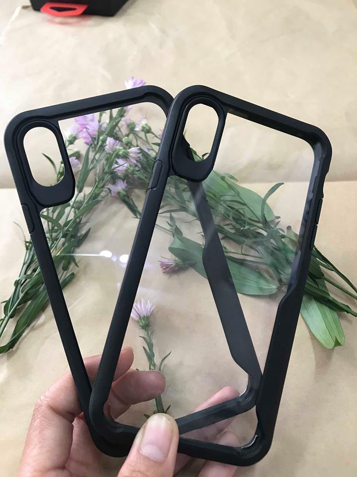 Ốp Lưng iPhone X Viền Màu Lưng Trong Hiệu Likgus chất liệu nhựa thiết kế rất đẹp sang trọng mặt lưng trong suốt dễ dàng khoe được dáng thon gọn của máy